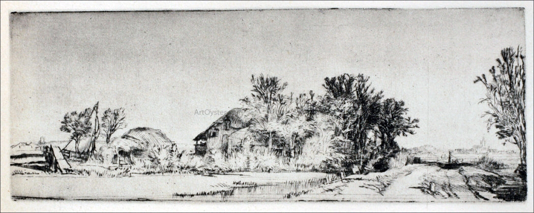 Rembrandt Van Rijn The Landscape of Irregular Form - Canvas Print