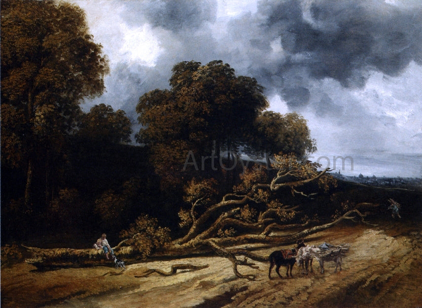 Georges Michel Landscape with Fallen Trees - Canvas Print