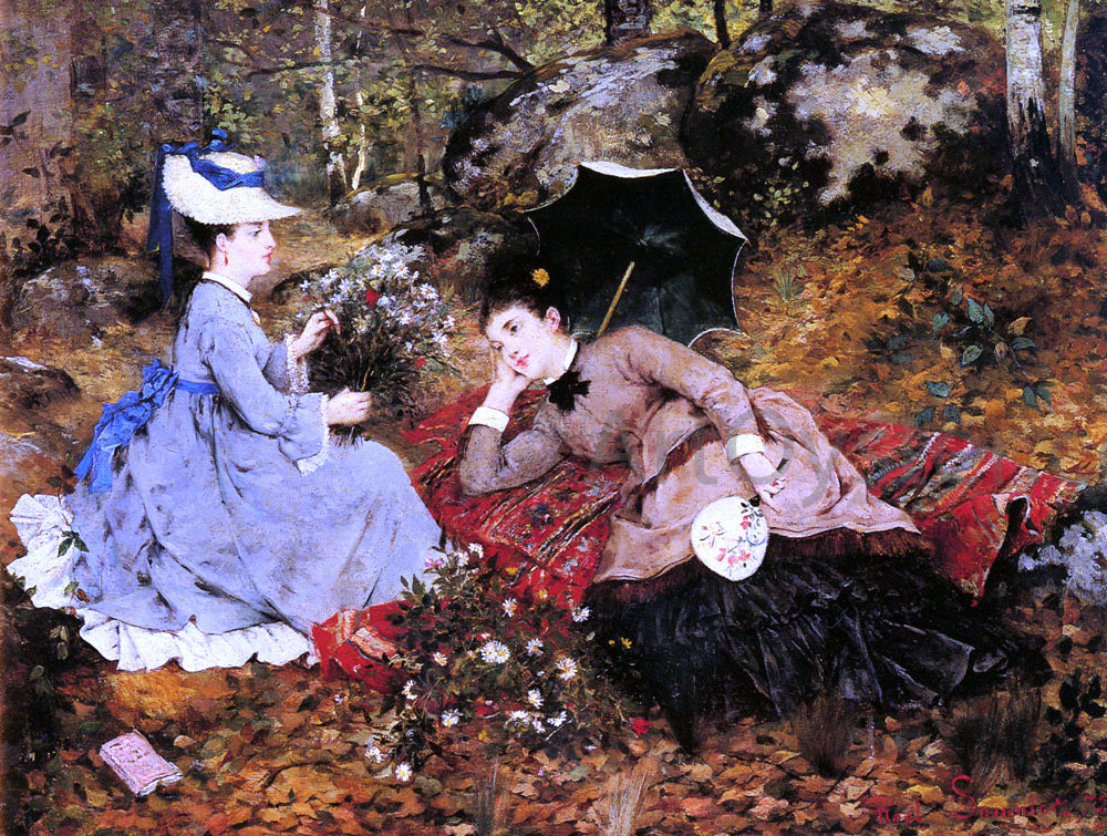 Noel Saunier A Lazy Afternoon - Canvas Print
