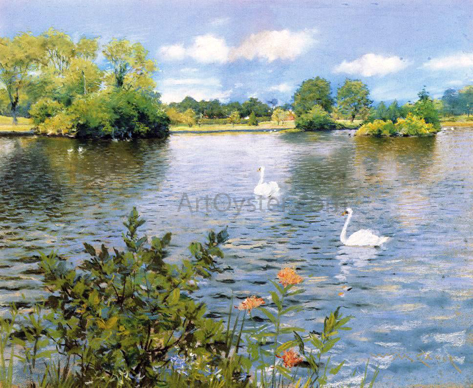 William Merritt Chase A Long Island Lake - Canvas Print