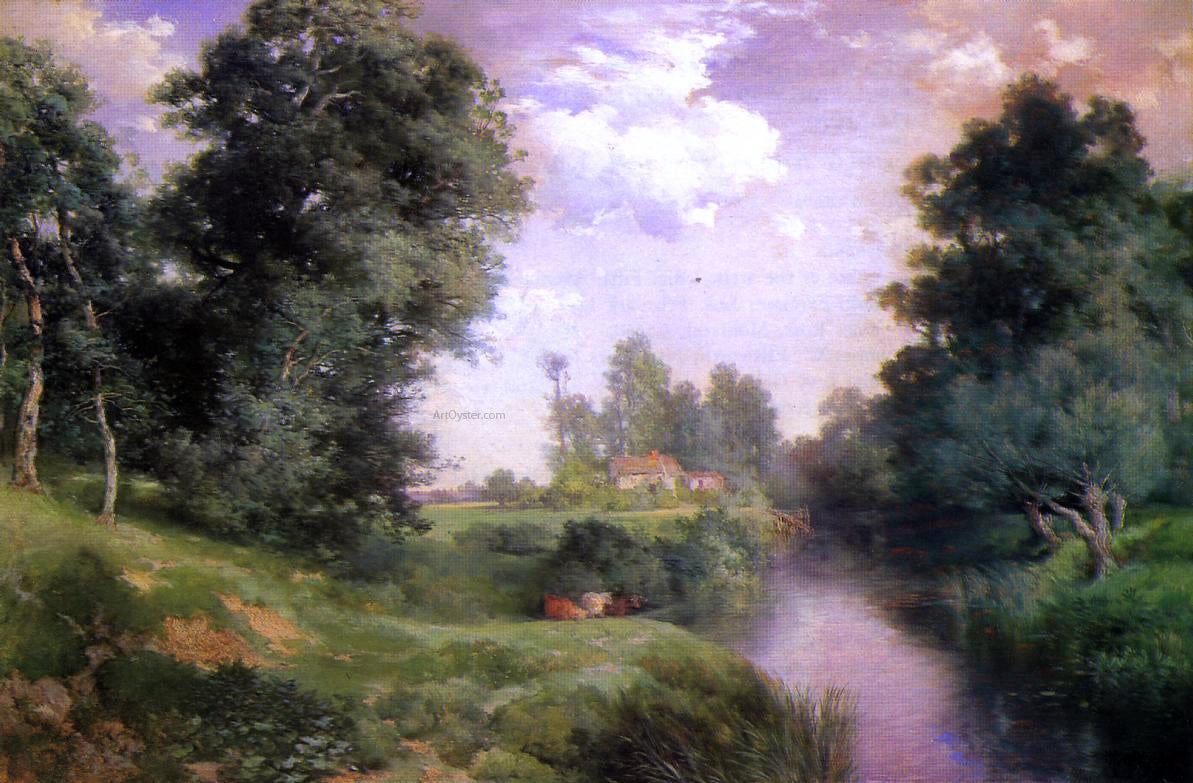 Thomas Moran A Long Island River - Canvas Print