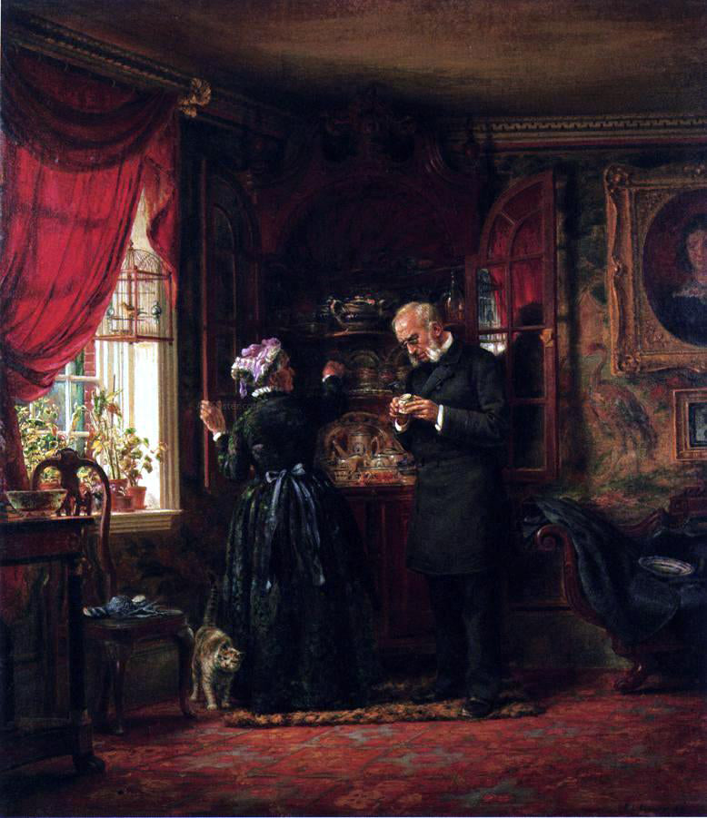 Edward Lamson Henry A Lover of Old China - Canvas Print