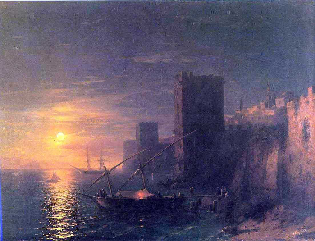 Ivan Constantinovich Aivazovsky A Lunar Night in the Constantinople - Canvas Print