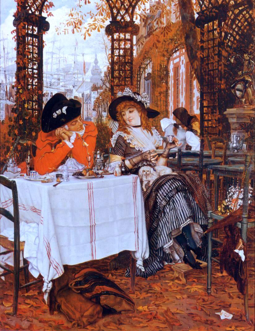 James Tissot A Luncheon - Canvas Print