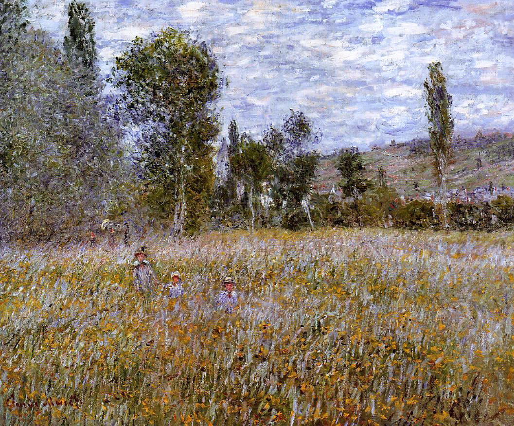 Claude Oscar Monet A Meadow - Canvas Print