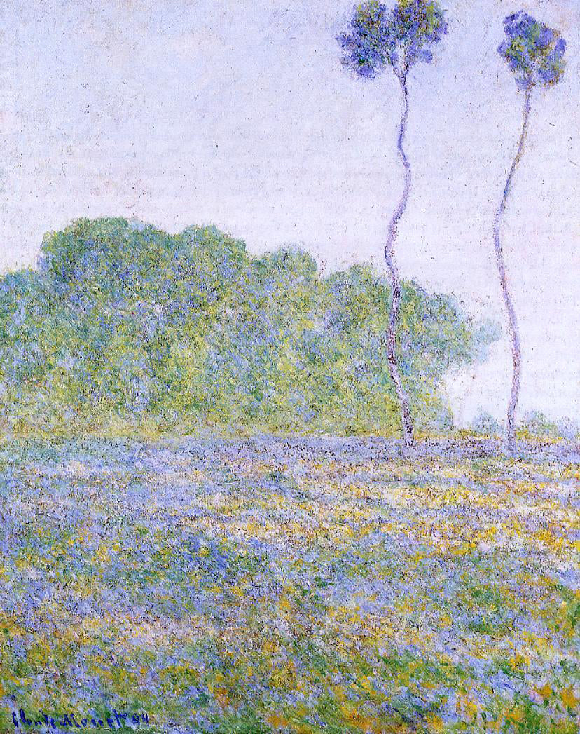 Claude Oscar Monet Meadow at Giverny - Canvas Print