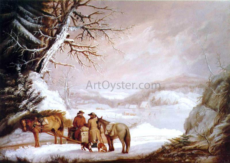 Alvan Fisher Meeting by a River - Canvas Print