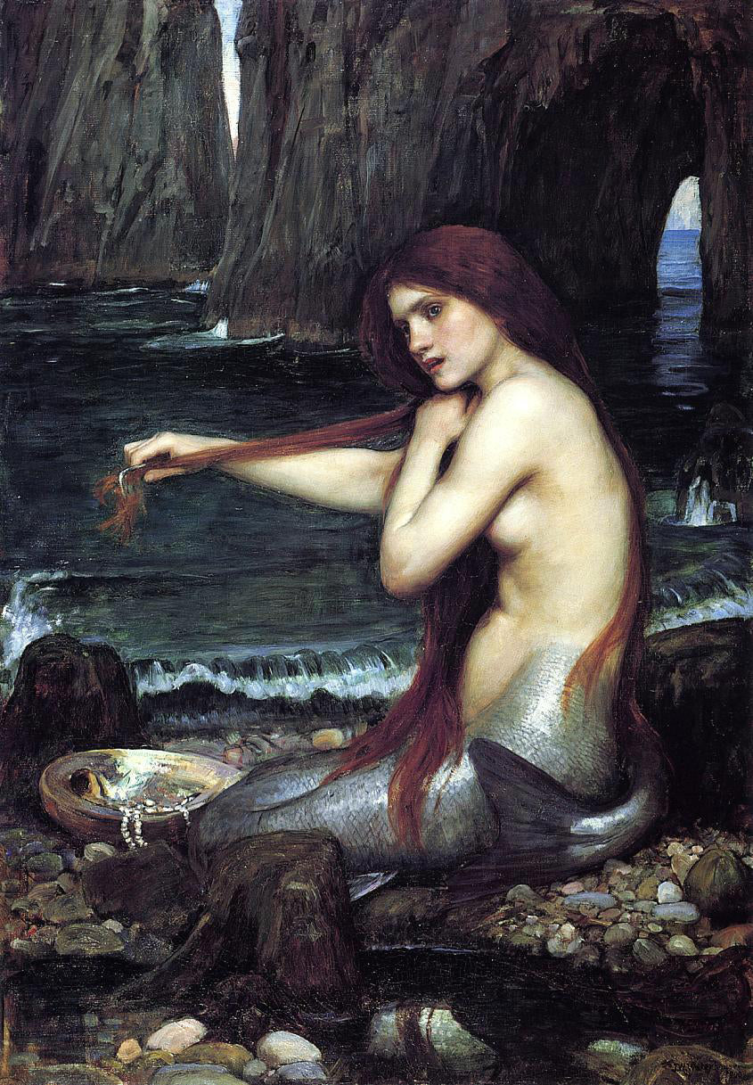 John William Waterhouse A Mermaid - Canvas Print