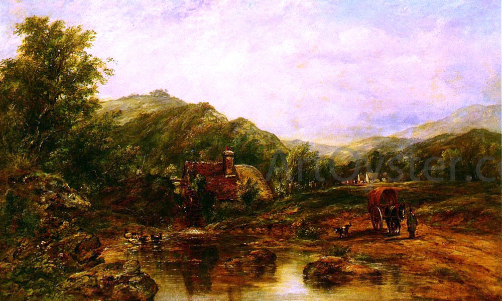 Frederick Waters Watts A Mill Stream Among The Hills - Canvas Print