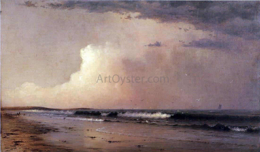 Dwight W Tryon A Misty Morning - Canvas Print