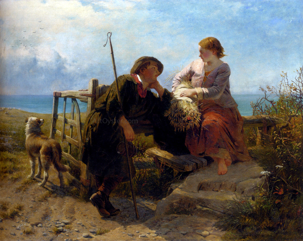 James John Hill A Moment's Rest - Canvas Print
