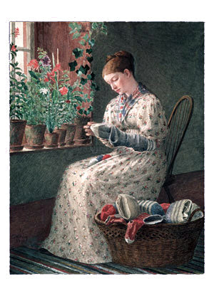 Enoch Wood Perry A Month's Darning - Canvas Print