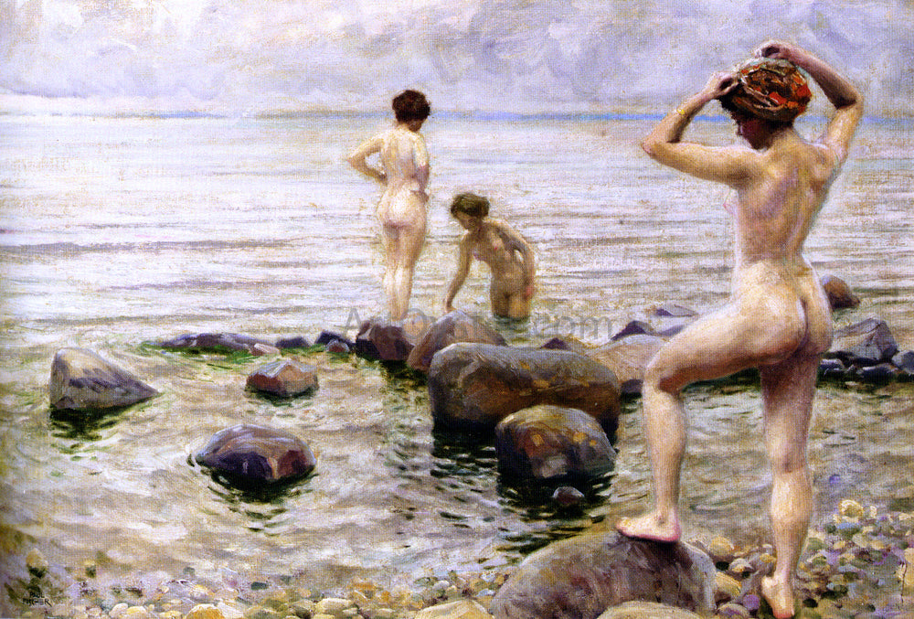 Paul-Gustave Fischer A Morning Dip - Canvas Print