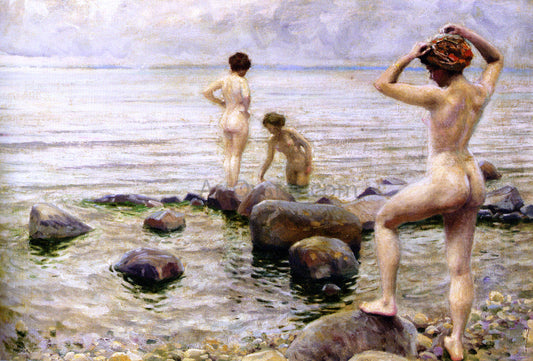 Paul-Gustave Fischer A Morning Dip - Canvas Print