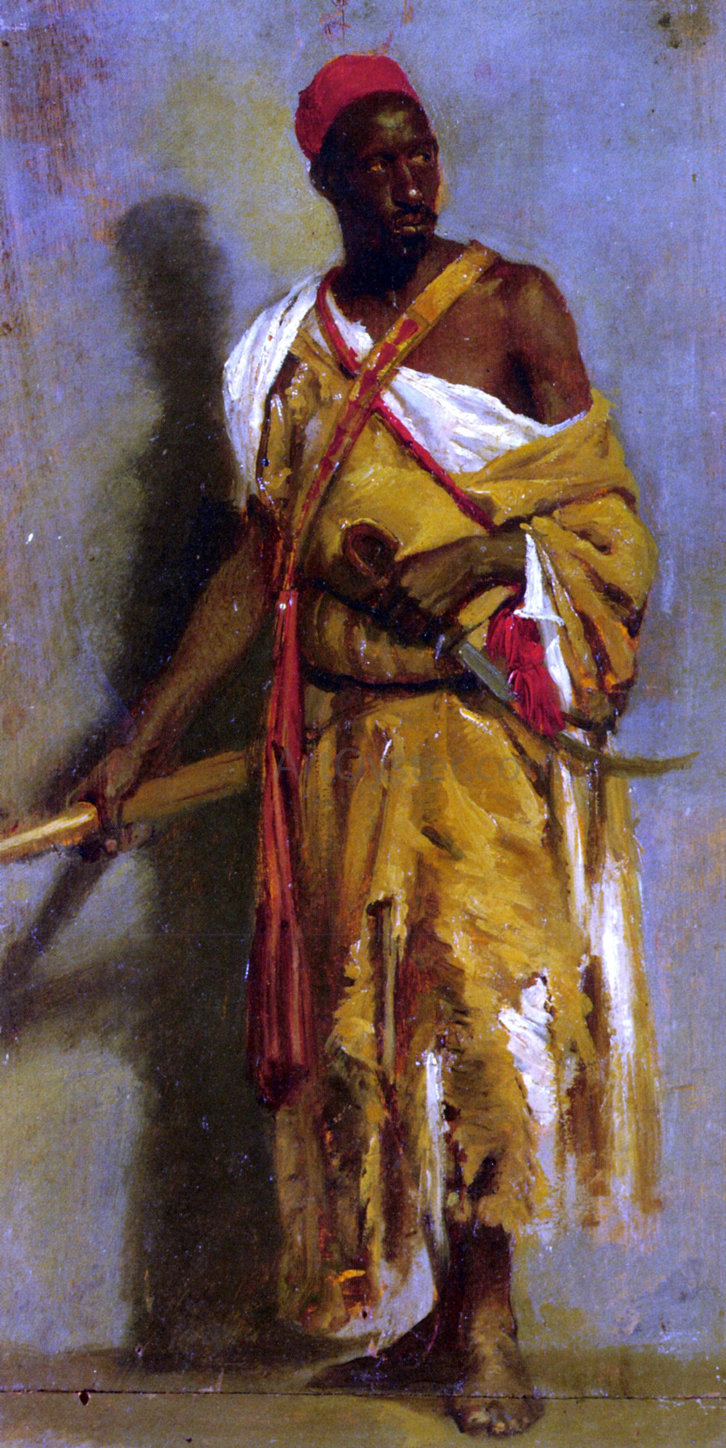 Stefano Ussi A Morrocan Guard - Canvas Print