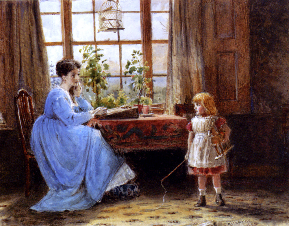 George Goodwin Kilburne Mother And Child in an Interior - Canvas Print