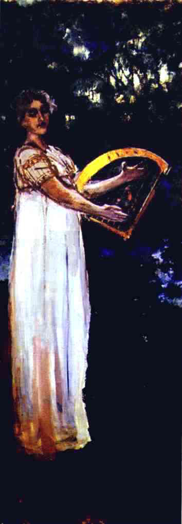 Constantin Alexeevich Korovin A Muse - Canvas Print