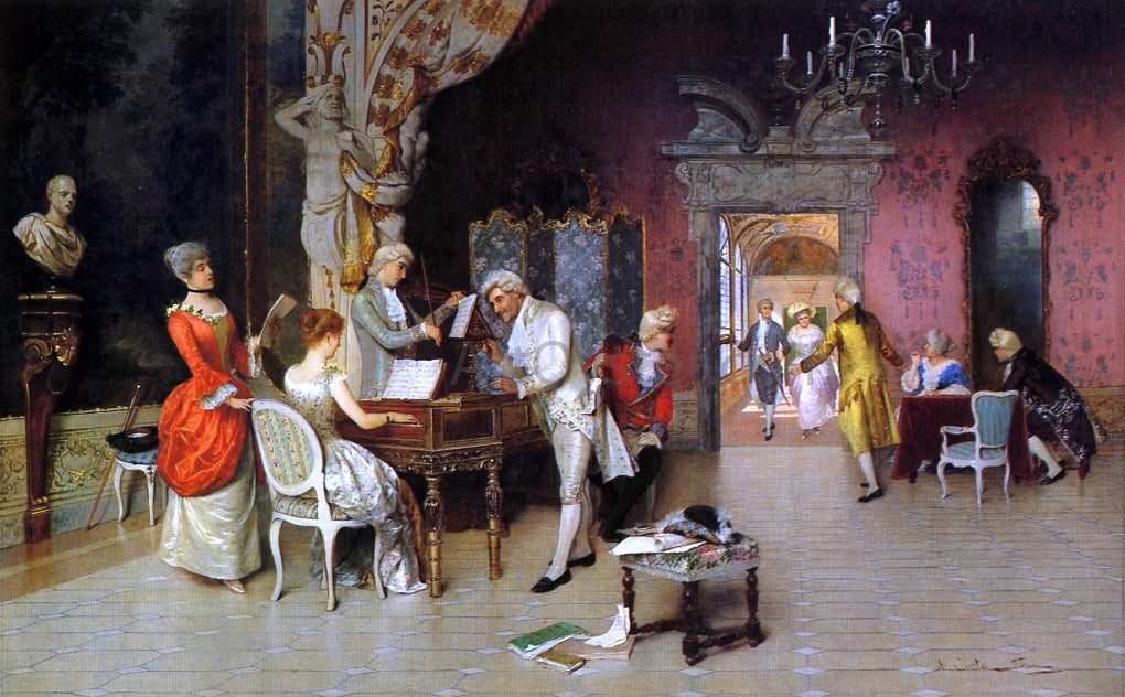 Oreste Costa A Musical Party - Canvas Print