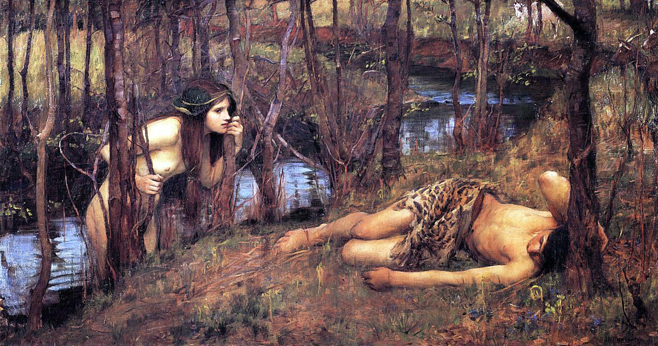John William Waterhouse A Naiad - Canvas Print