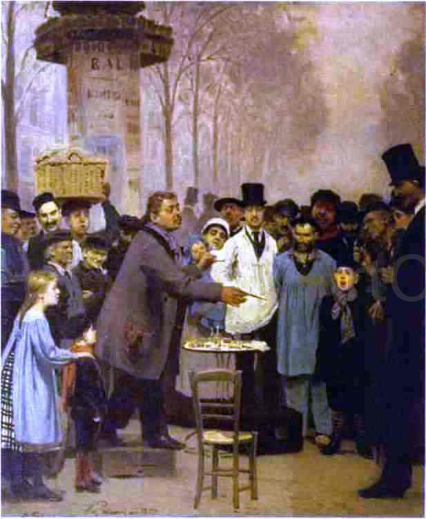 Ilia Efimovich Repin A Newspaper Seller in Paris - Canvas Print