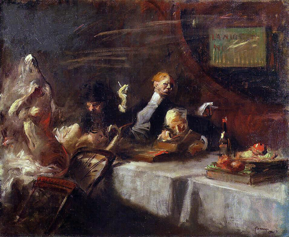 Jean-Louis Forain A Night at Maxim's - Canvas Print