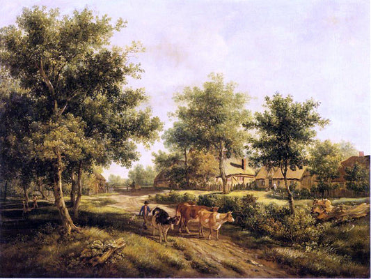 Henry John Boddington A Norfolk Hamlet - Canvas Print