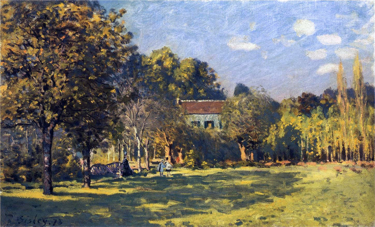 Alfred Sisley A Park in Louveciennes - Canvas Print