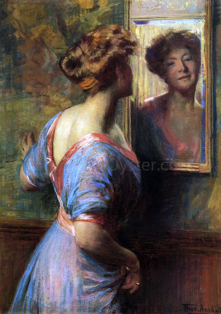 Thomas Pollock Anschutz A Passing Glance - Canvas Print