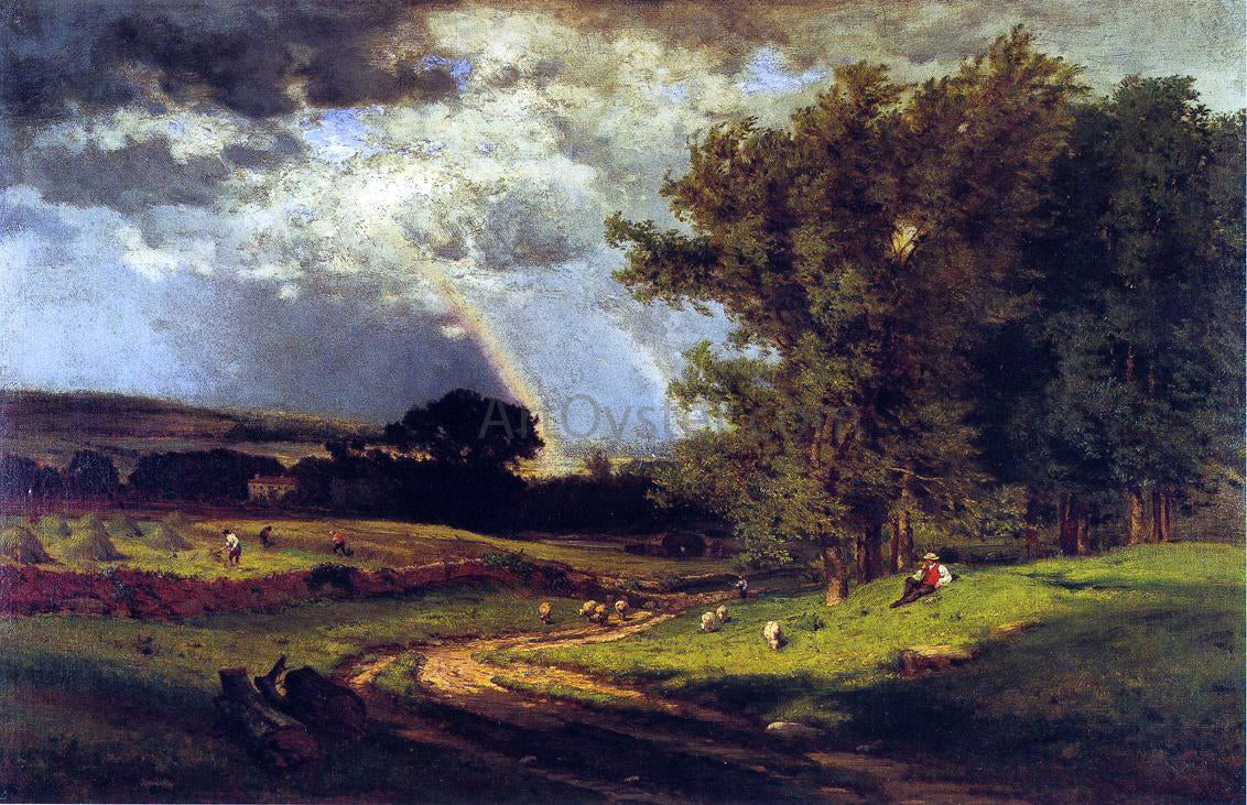 Leon Francois Comerre A Passing Shower - Canvas Print