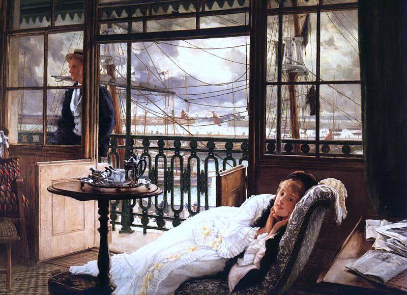James Tissot A Passing Storm - Canvas Print