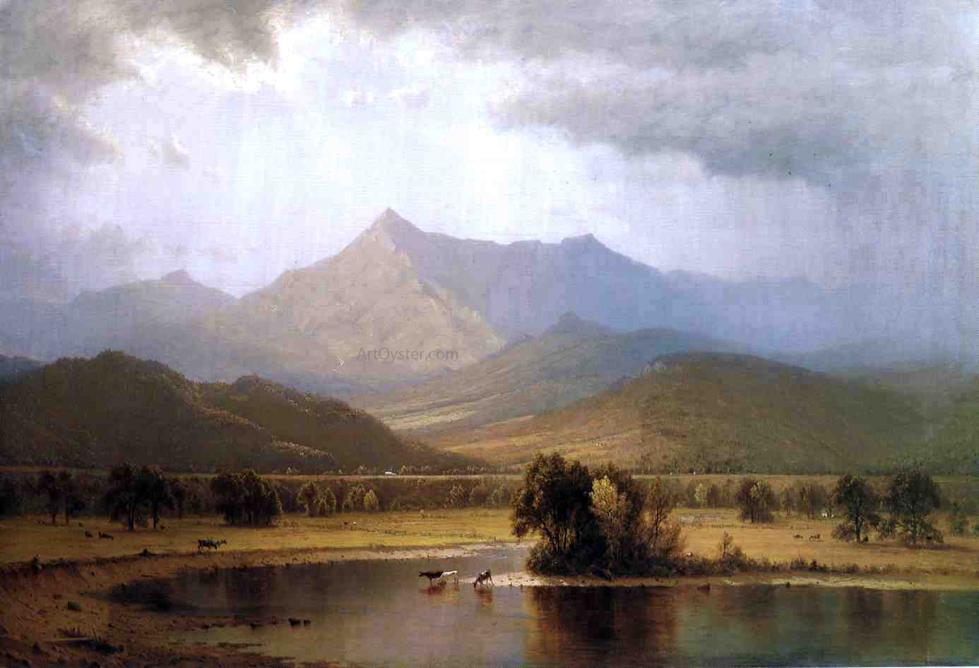 Sanford Robinson Gifford A Passing Storm in the Adirondacks - Canvas Print