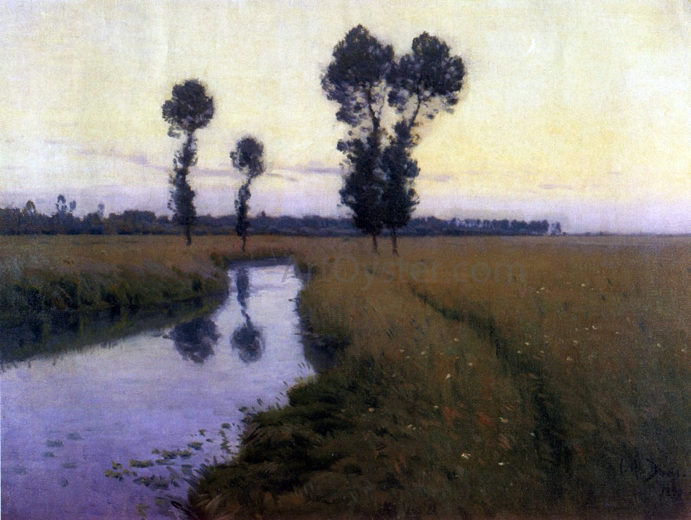 Charles Harold Davis A Path Along the River - Canvas Print