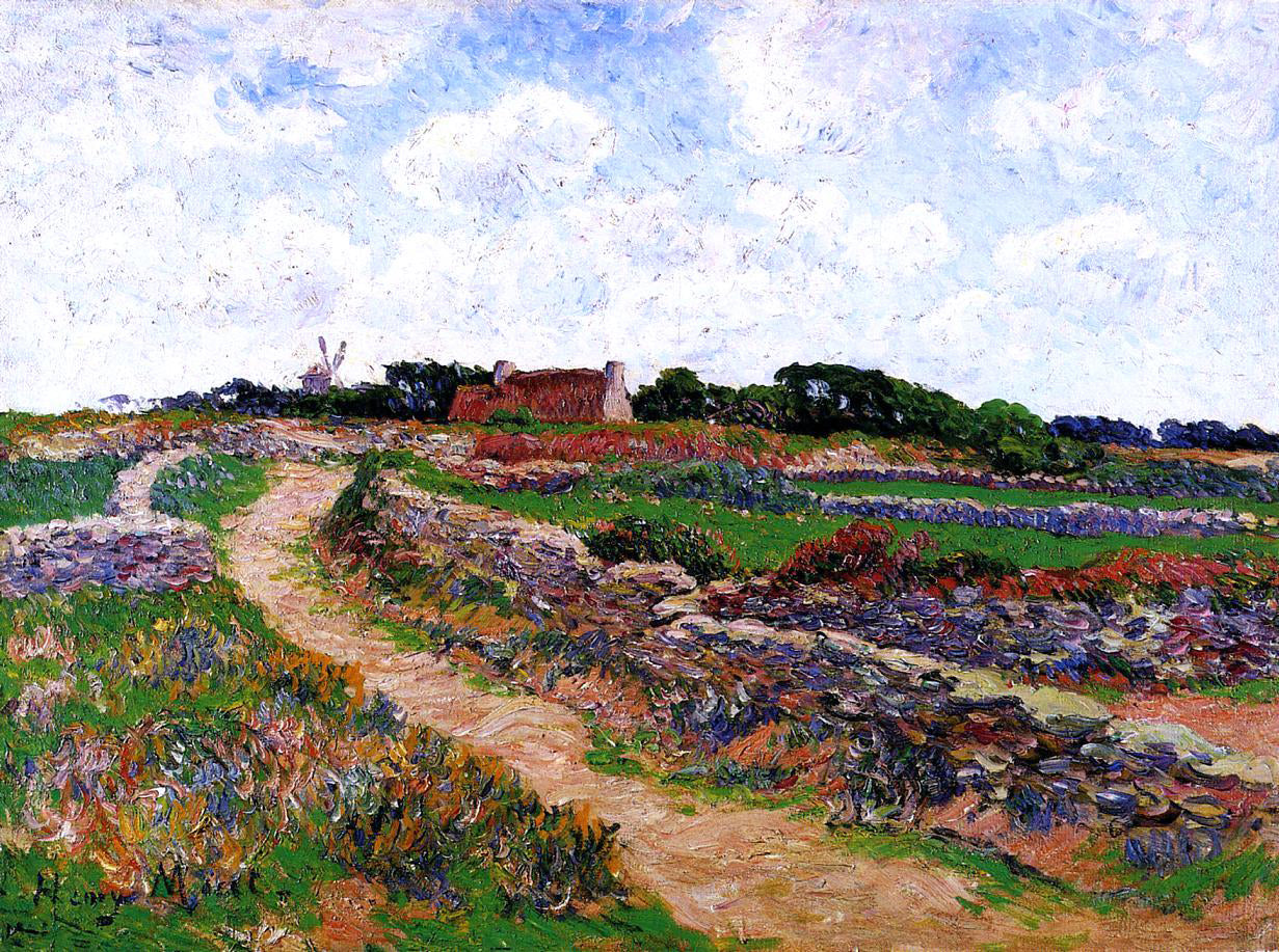Henri Moret A Path in Clohars, Finistere - Canvas Print