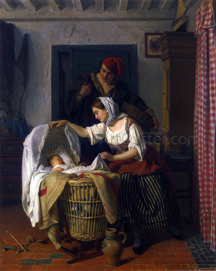 Charles Baugniet A Peaceful Moment - Canvas Print