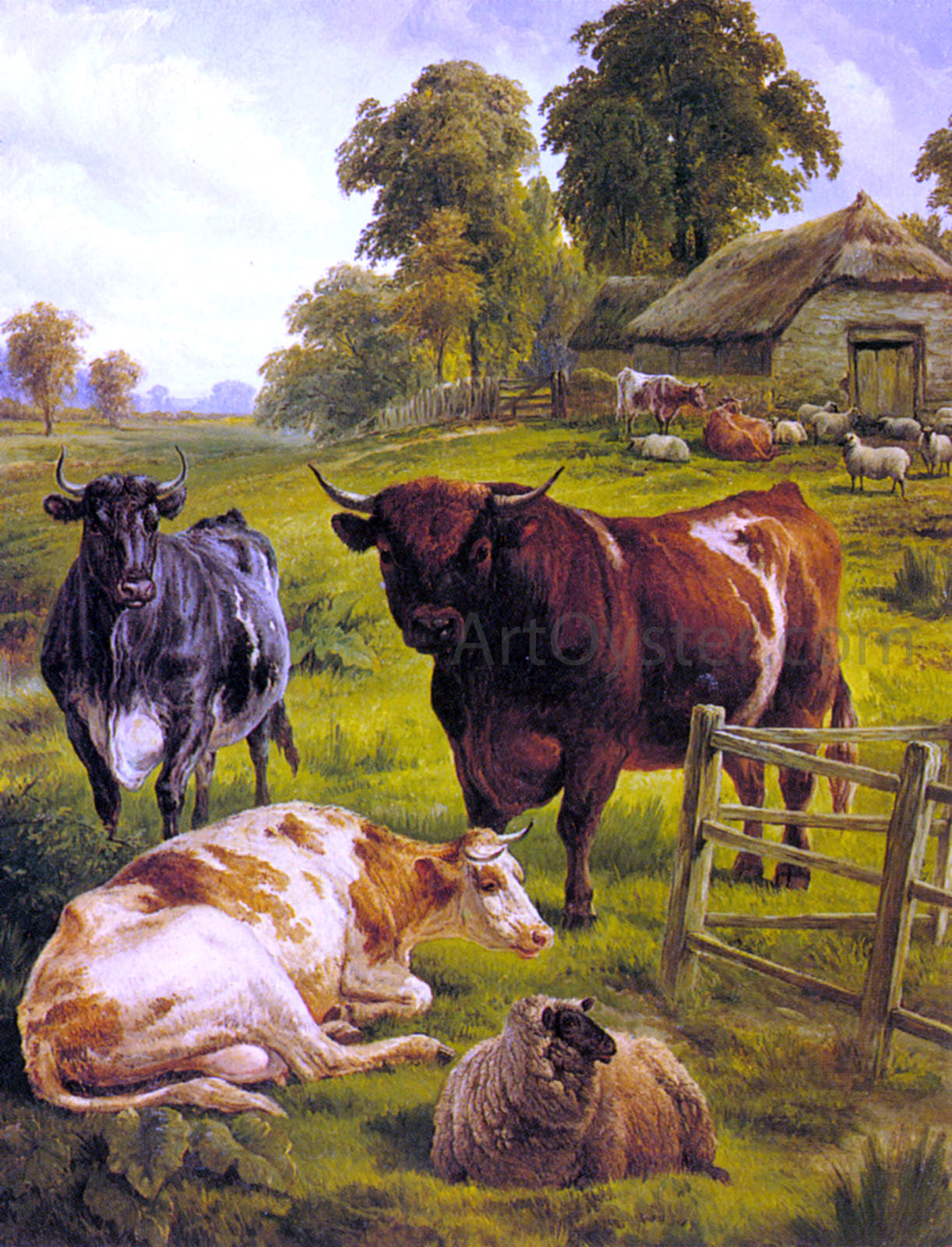 Charles Jones A Pedigree Bull - Canvas Print