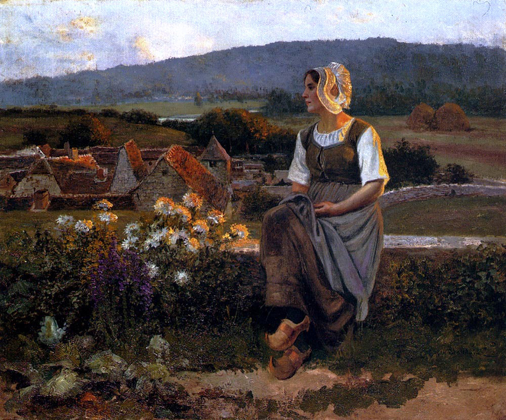 Jean Beauduin A Pensive Moment - Canvas Print