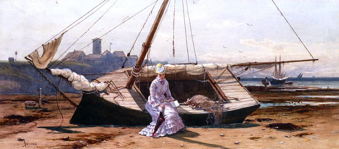Alfred Thompson Bricher A Pensive Moment - Canvas Print