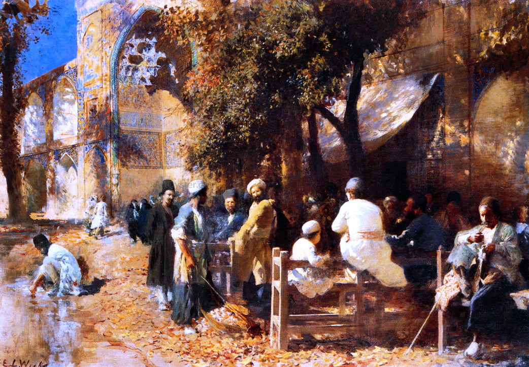 Edwin Lord Weeks A Persian Cafe - Canvas Print