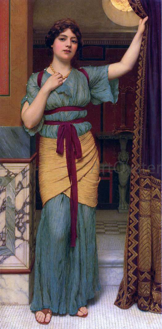 John William Godward A Pompeian Lady - Canvas Print