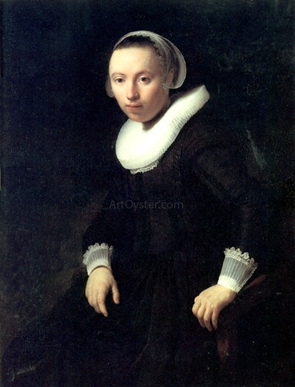 Rembrandt Van Rijn A Portrait of a Young Woman - Canvas Print