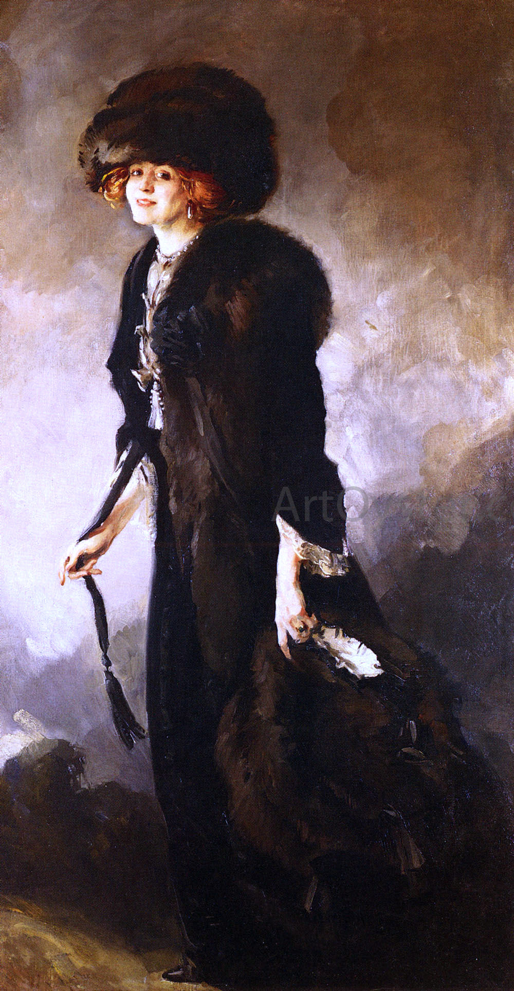 Sir James Jebusa Shannon A Portrait of Ruby Miller - Canvas Print