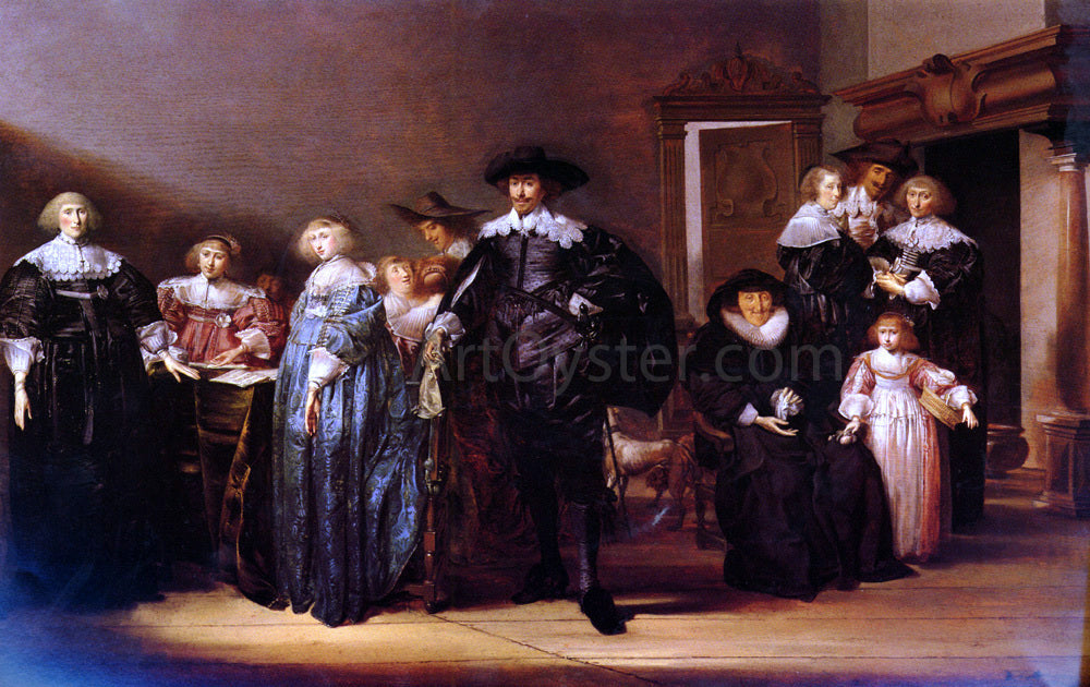 Pieter Codde A Portrait Of THe Family Twent In An Interior - Canvas Print