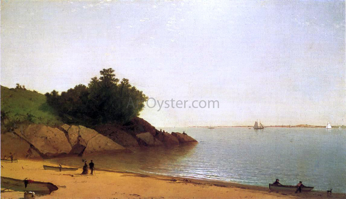 John Frederick Kensett A Quiet Day on the Beverly Shore - Canvas Print