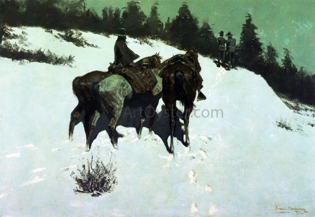 Frederic Remington A Reconnaissance - Canvas Print