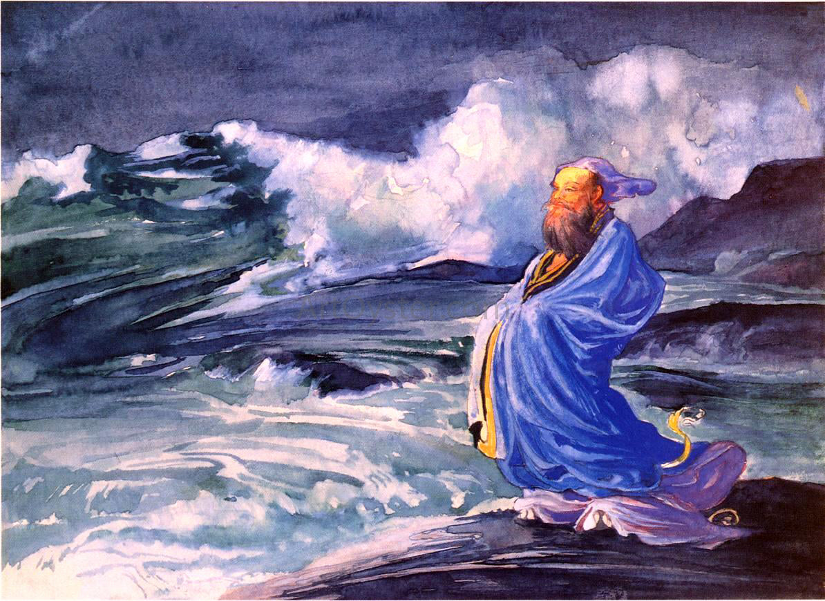 John La Farge A Rishi Calling up a Storm, Japanese Folk Lore - Canvas Print