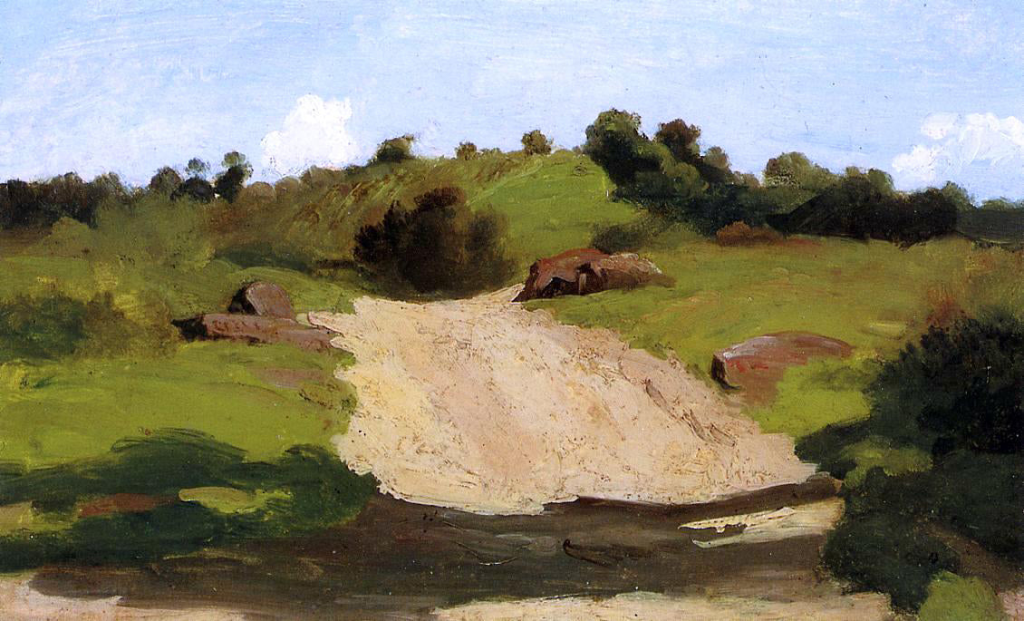 Jean-Baptiste-Camille Corot A Rising Path - Canvas Print
