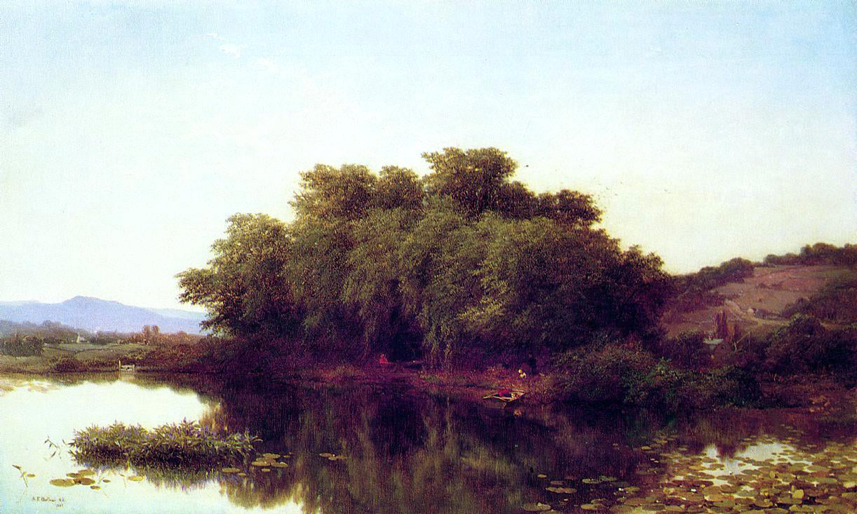 Albert Fitch Bellows A River Bank - Canvas Print