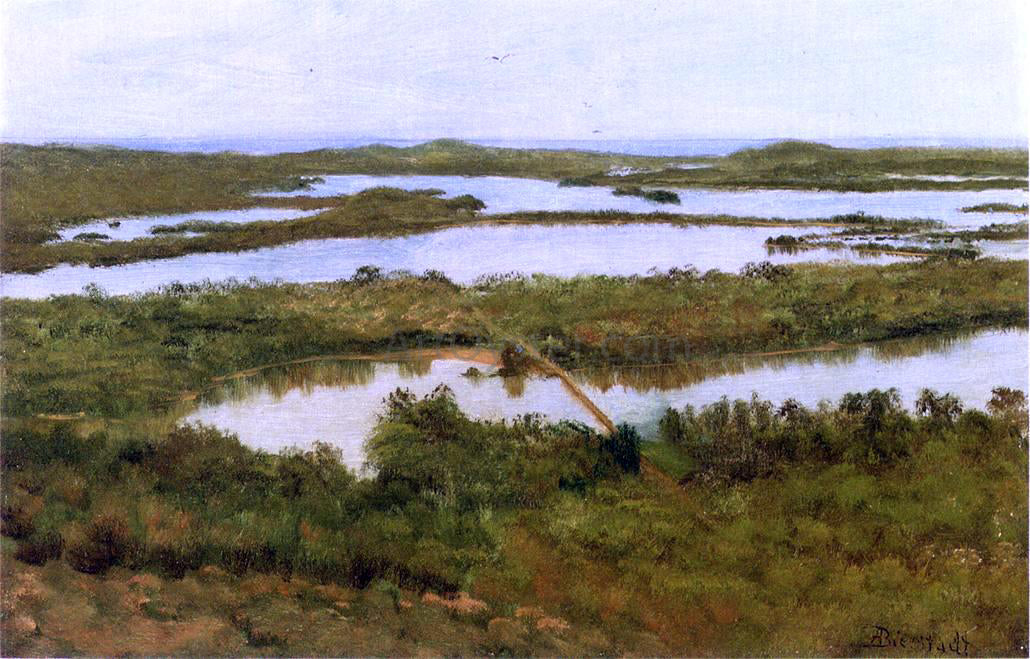 Albert Bierstadt River Estuary - Canvas Print