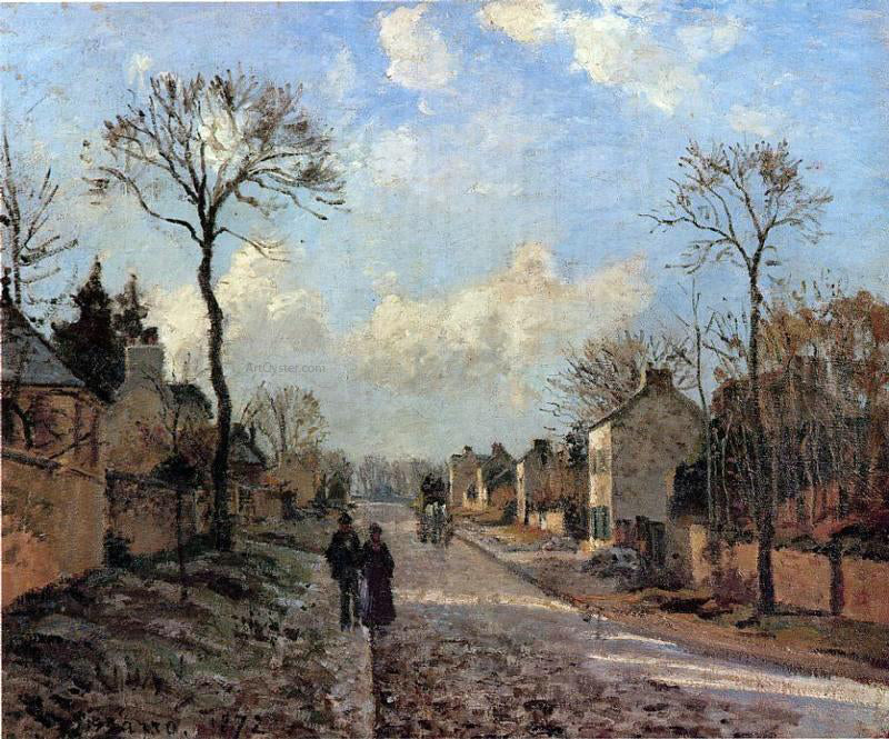 Camille Pissarro A Road in Louveciennes - Canvas Print