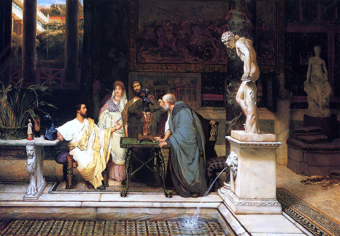 Sir Lawrence Alma-Tadema A Roman Art Lover - Canvas Print